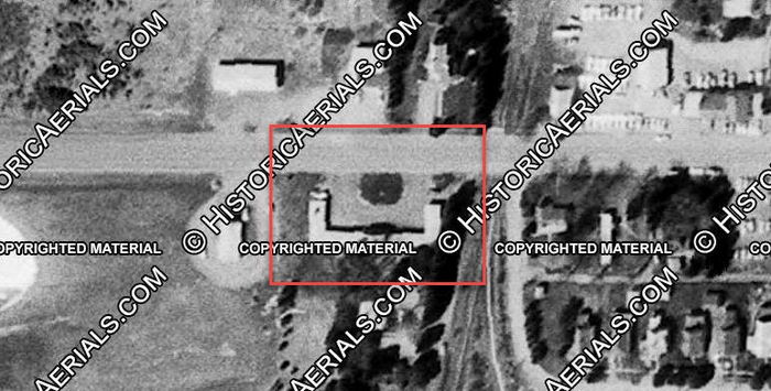 Plaza Motel - 1976 Aerial View (newer photo)